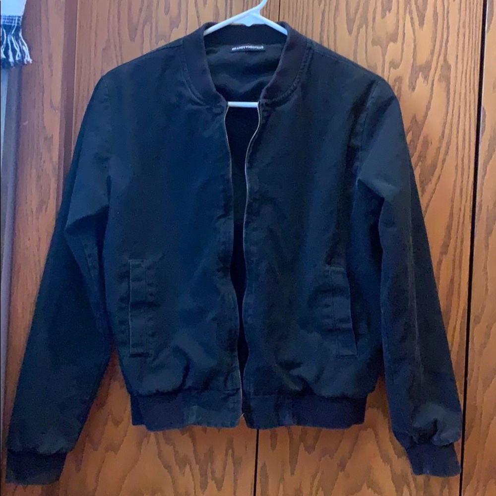 Brandy Melville faded black denim bomber